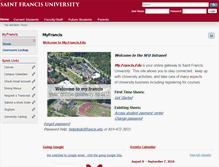Tablet Screenshot of my.francis.edu